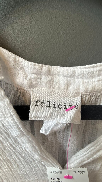 Windowpane Gauze Blouse