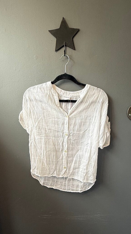 Windowpane Gauze Blouse