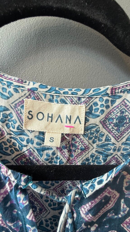 Block Print Tassel Mini Dress