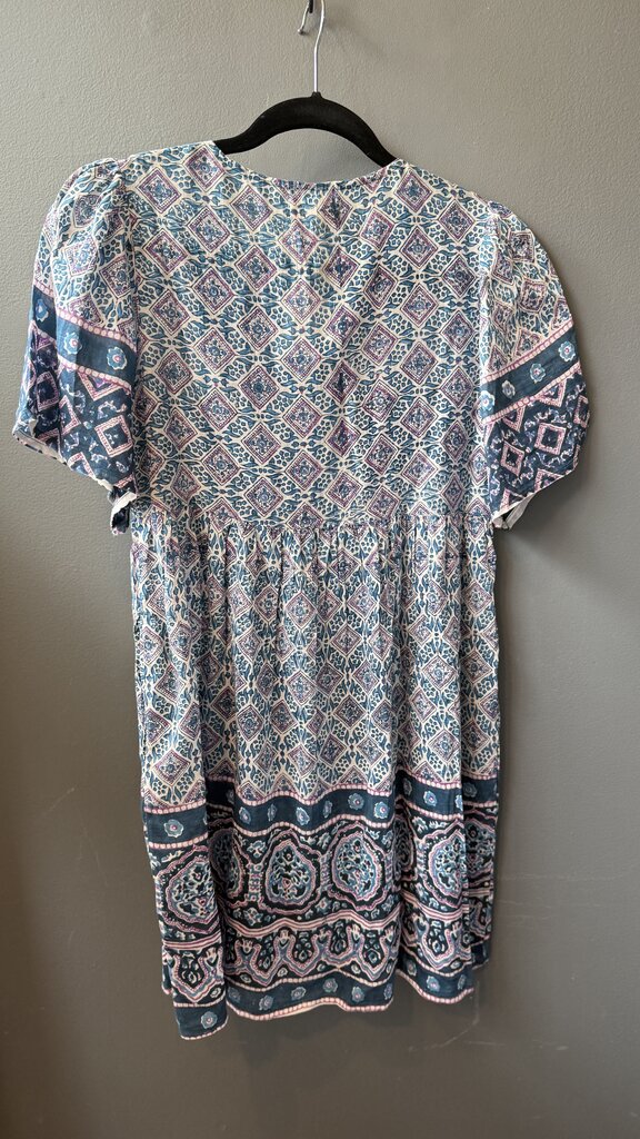 Block Print Tassel Mini Dress