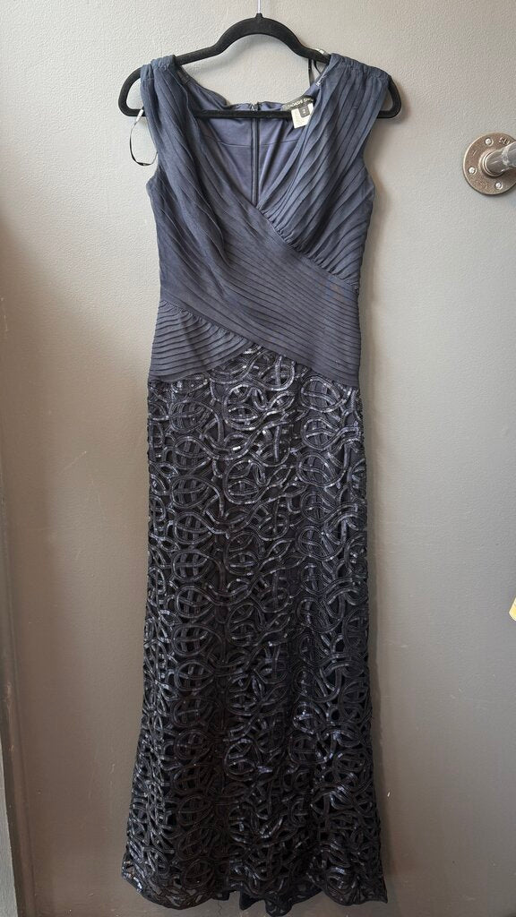 Sequin Tulle Top Maxi Gown