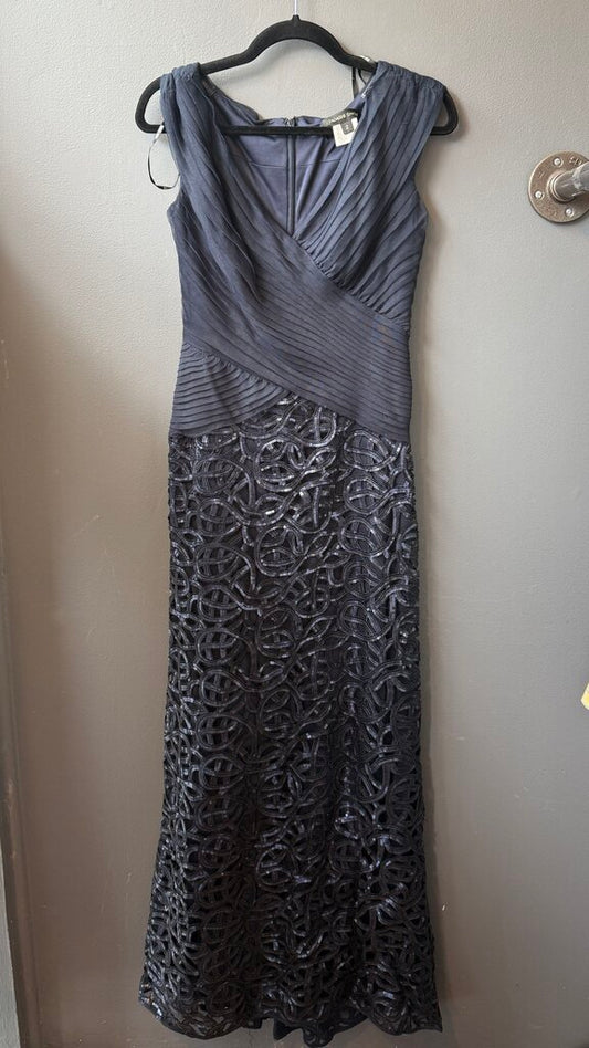 Sequin Tulle Top Maxi Gown