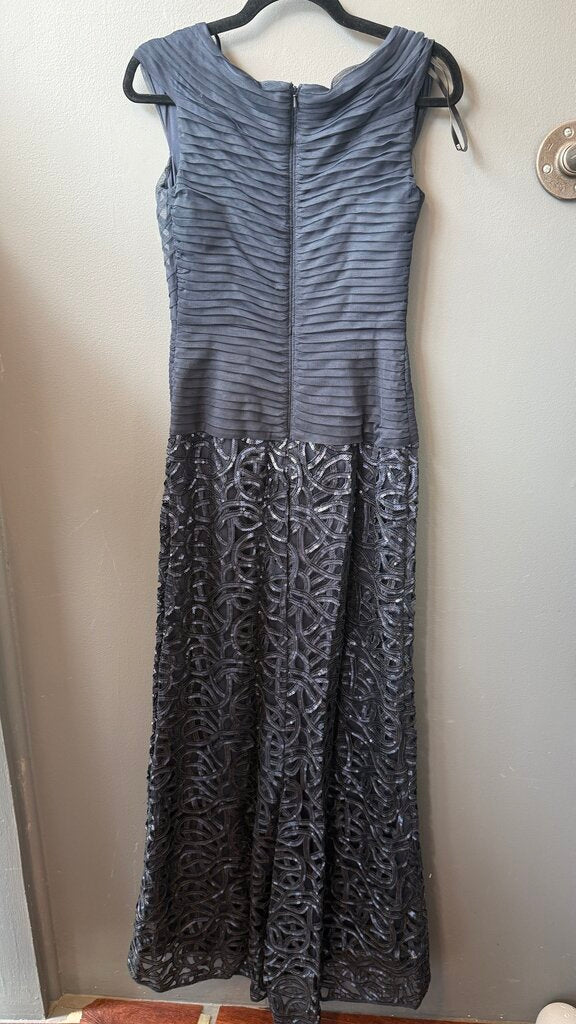 Sequin Tulle Top Maxi Gown