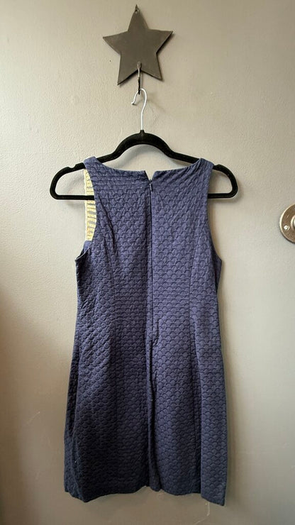 Gold Detail Jacquard Shift Dress