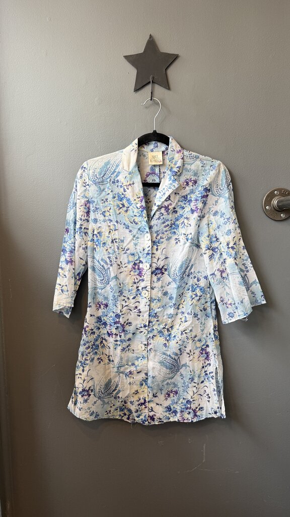 Silk Floral Tunic Top