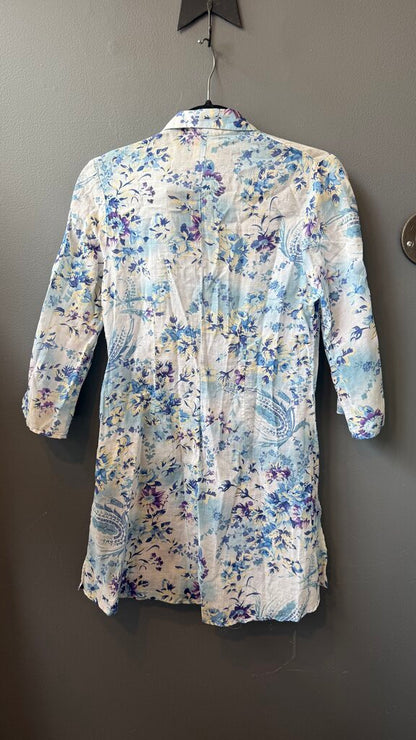 Silk Floral Tunic Top
