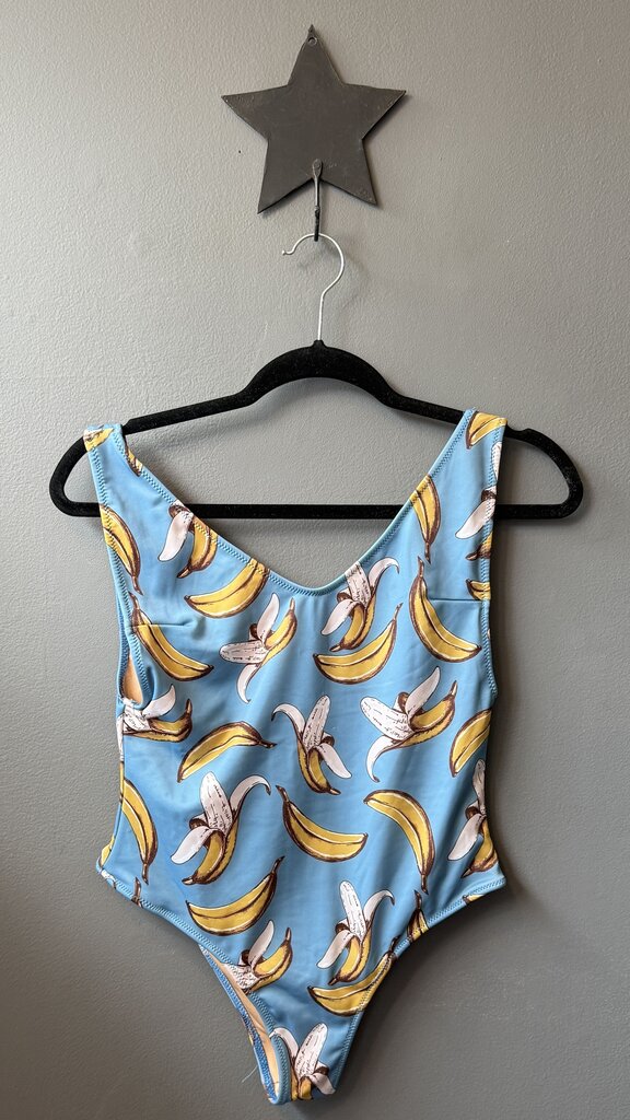 Banana Print One Piece Swimsuit