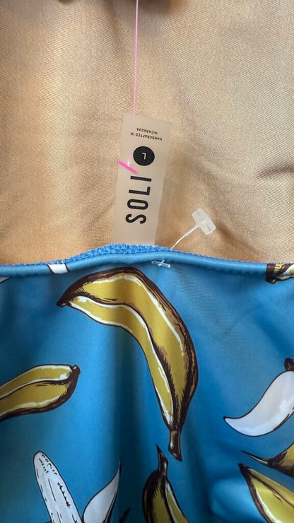 Banana Print One Piece Swimsuit