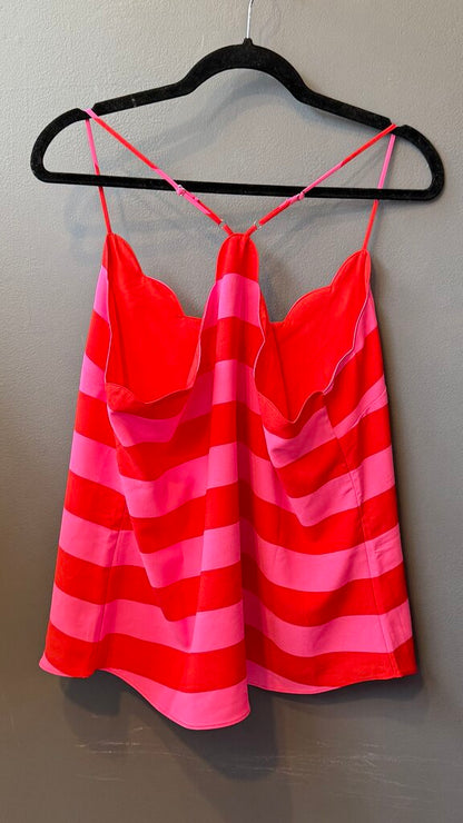 Stripe Scallop Racerback Tank