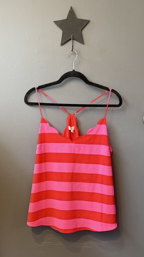 Stripe Scallop Racerback Tank