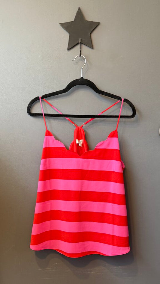Stripe Scallop Racerback Tank