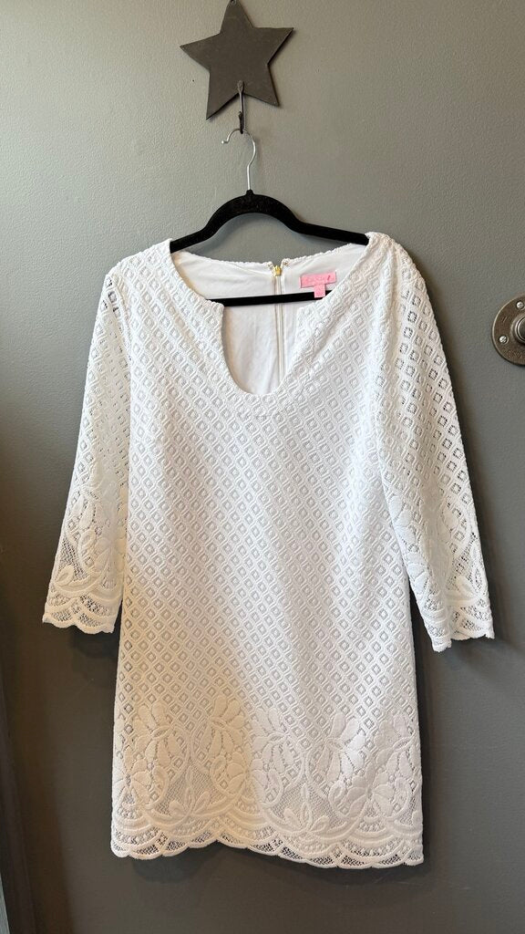 Lace Longsleeve Shift Dress