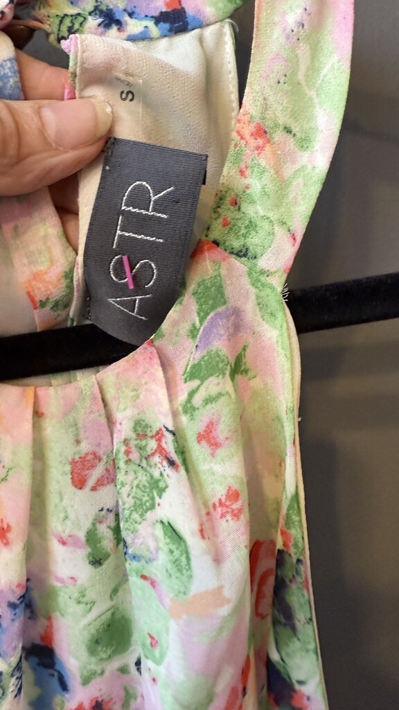 High Neck Floral Swing Dress