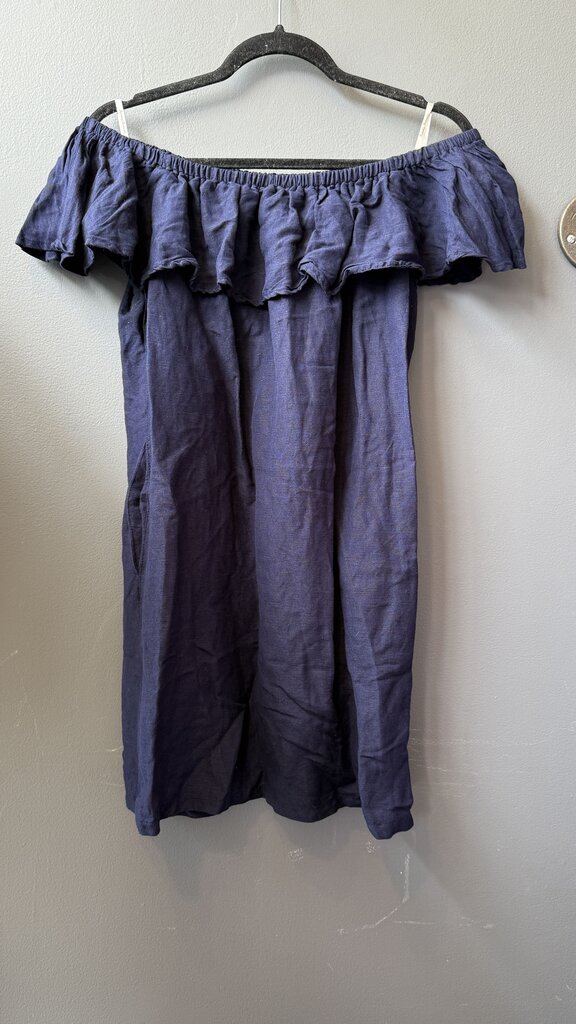 Linen Blend Off the Shoulder Dress