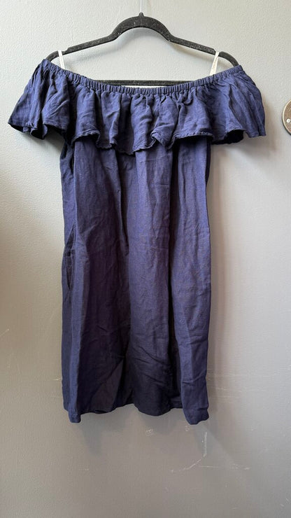 Linen Blend Off the Shoulder Dress