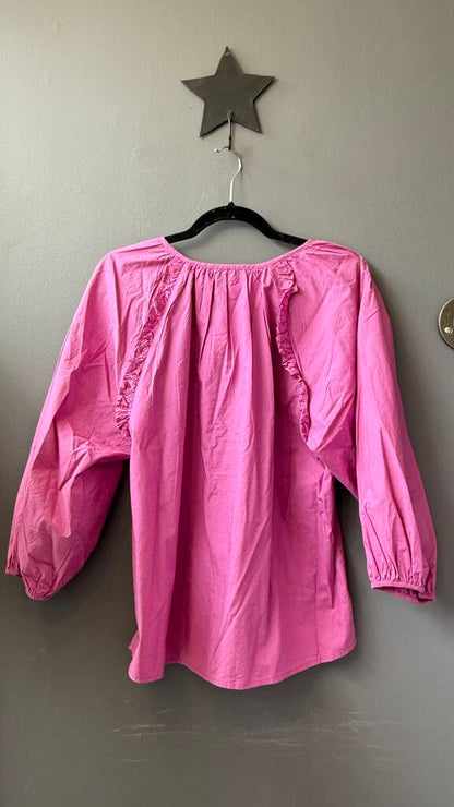 Poplin Popover Blouse