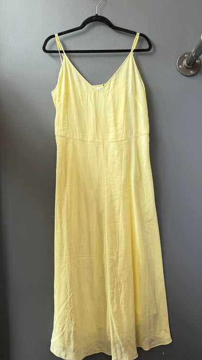 Double Layer V neck Midi Dress