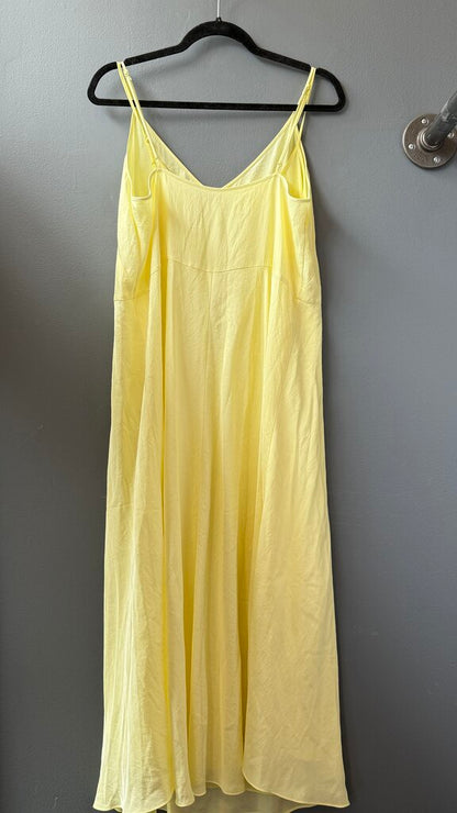 Double Layer V neck Midi Dress