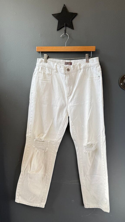 Patti Distressed Straight Leg Jeans