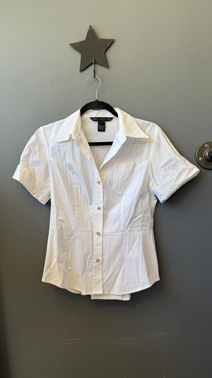 Short Sleeve Button Up Blouse