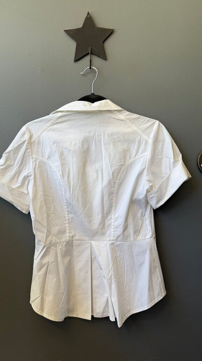 Short Sleeve Button Up Blouse