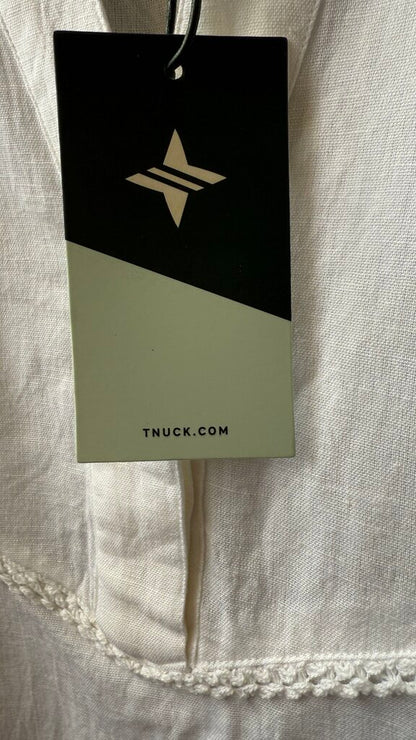 Lace Trim Mini Caftan Dress