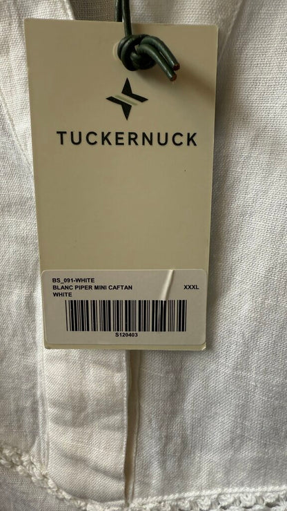 Lace Trim Mini Caftan Dress