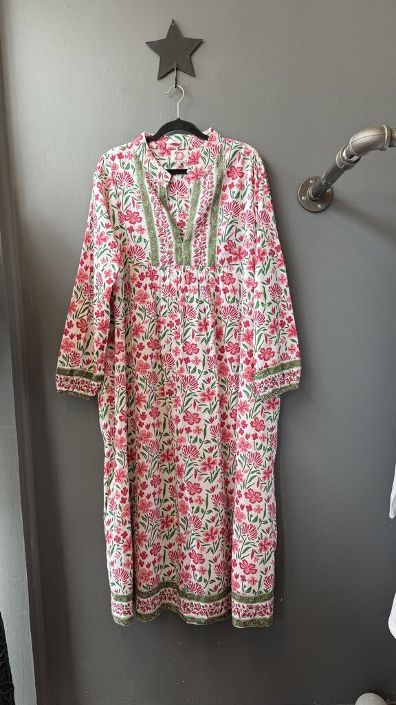 Block Print Maxi Dress