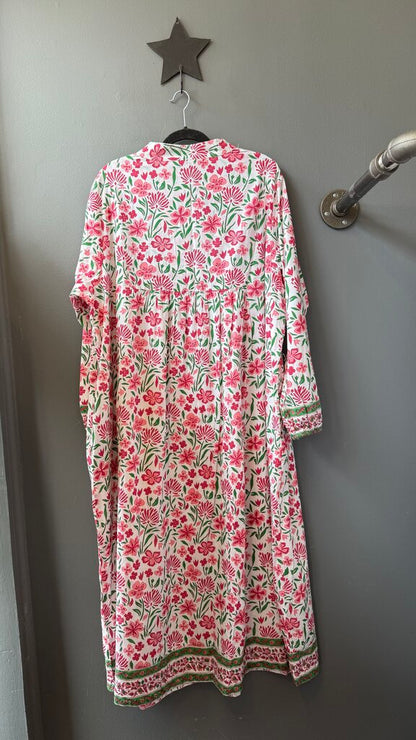 Block Print Maxi Dress