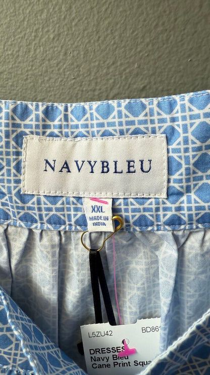 Cane Print Square Neck Shift Dress