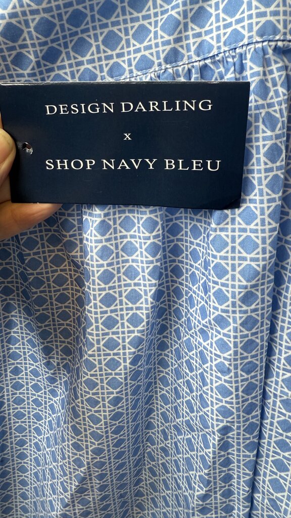 Cane Print Square Neck Shift Dress