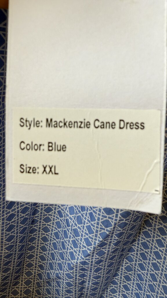 Cane Print Square Neck Shift Dress