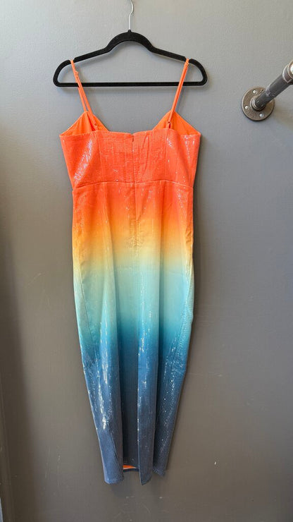 Ombre Sequin Maxi Dress