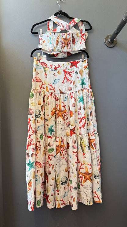 Sea Creature Maxi Skirt + Top