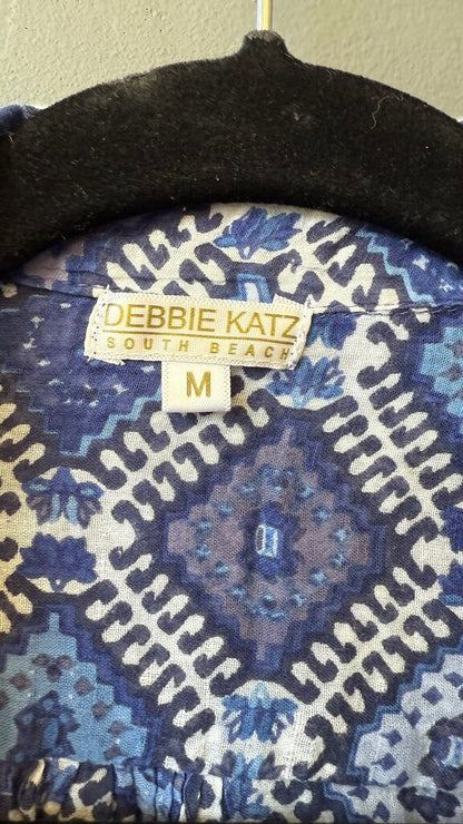 Print Tissue Tunic Blouse