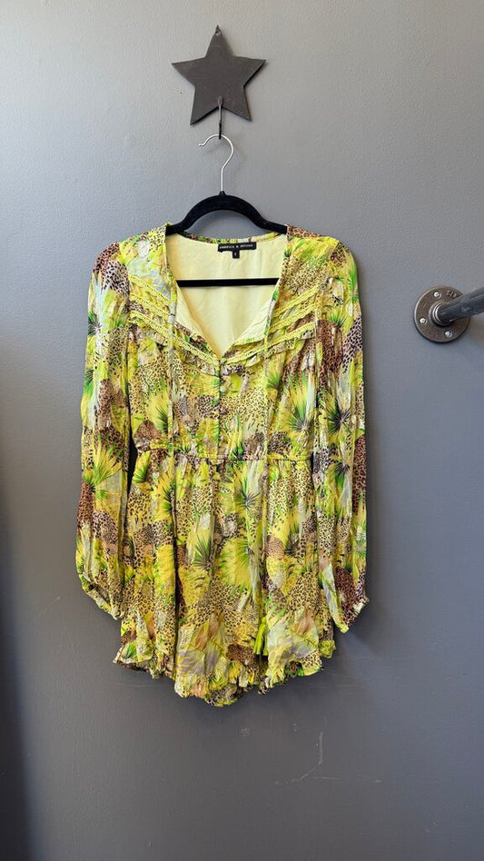 Metallic Leopard Romper