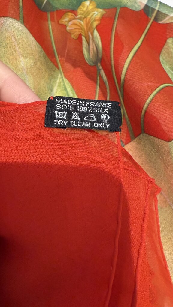 Les Capucines Silk Scarf 90 cm