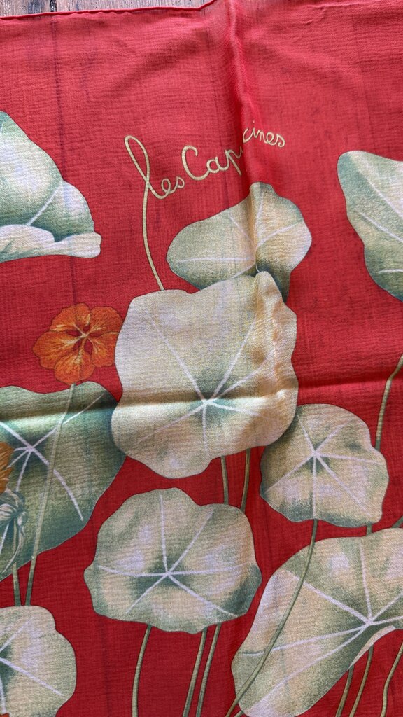 Les Capucines Silk Scarf 90 cm