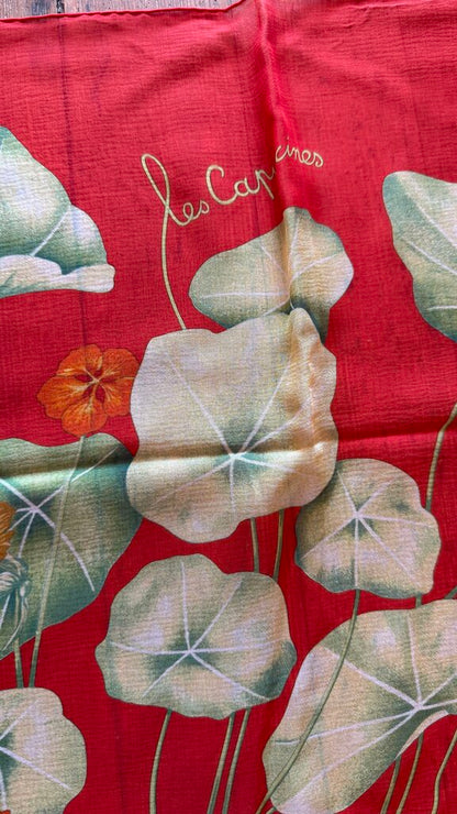 Les Capucines Silk Scarf 90 cm