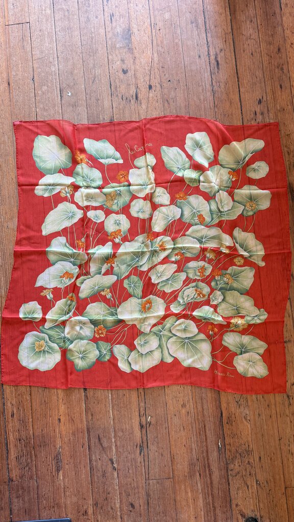 Les Capucines Silk Scarf 90 cm
