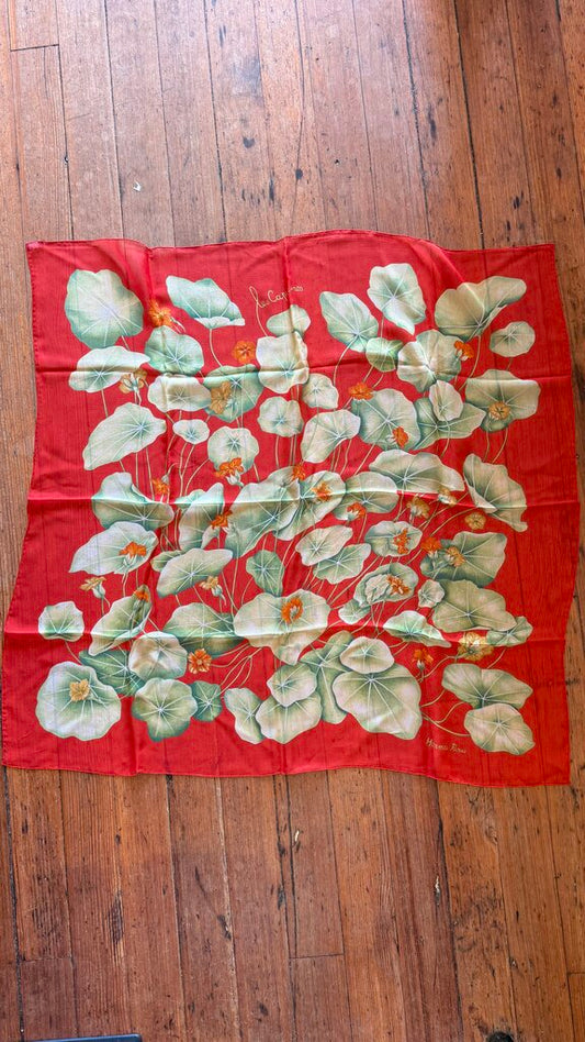 Les Capucines Silk Scarf 90 cm