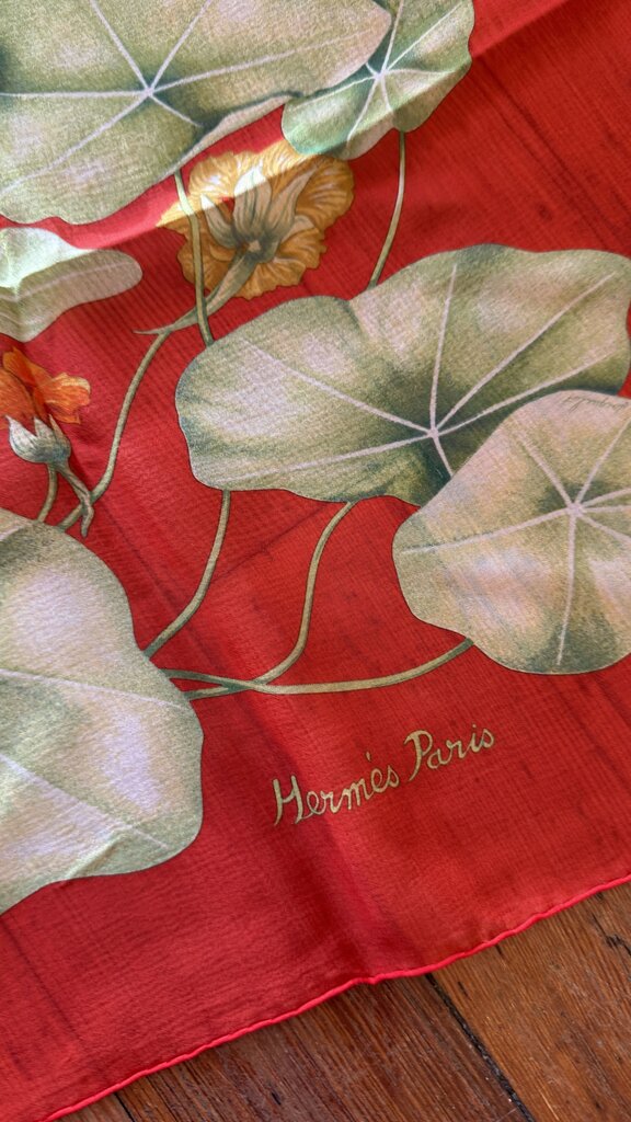 Les Capucines Silk Scarf 90 cm