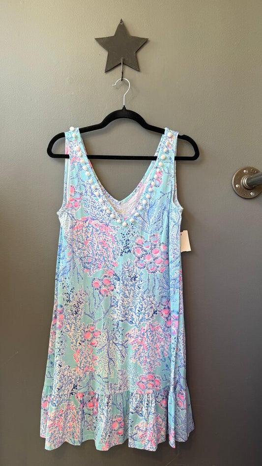 Pom Pom Trim TShirt Tank Dress