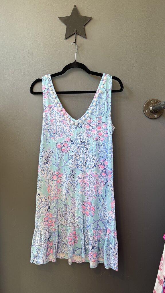 Pom Pom Trim TShirt Tank Dress