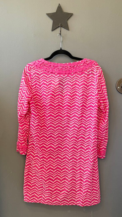 Dot Trim Tissue Coverup Tunic