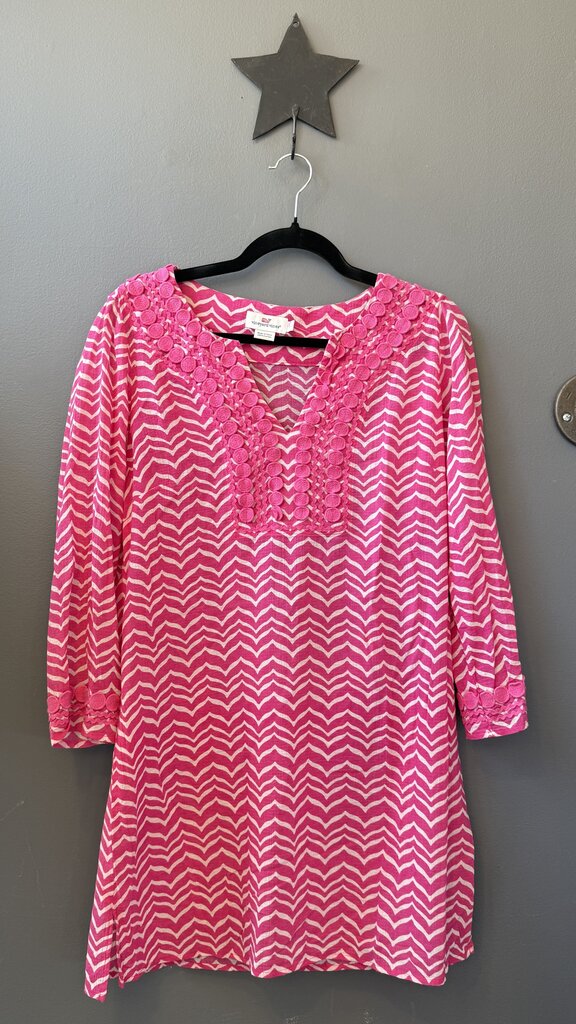 Dot Trim Tissue Coverup Tunic