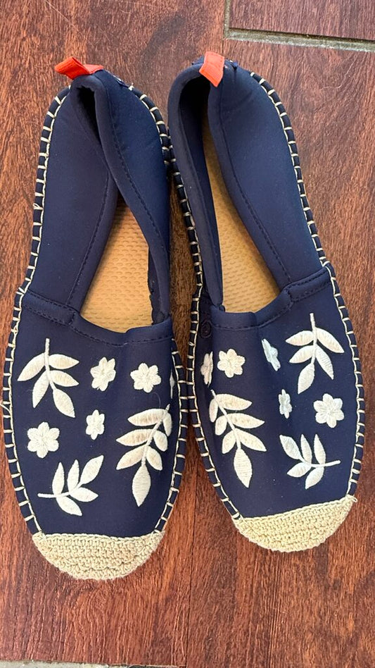 Embroidered Neoprene Espadrilles
