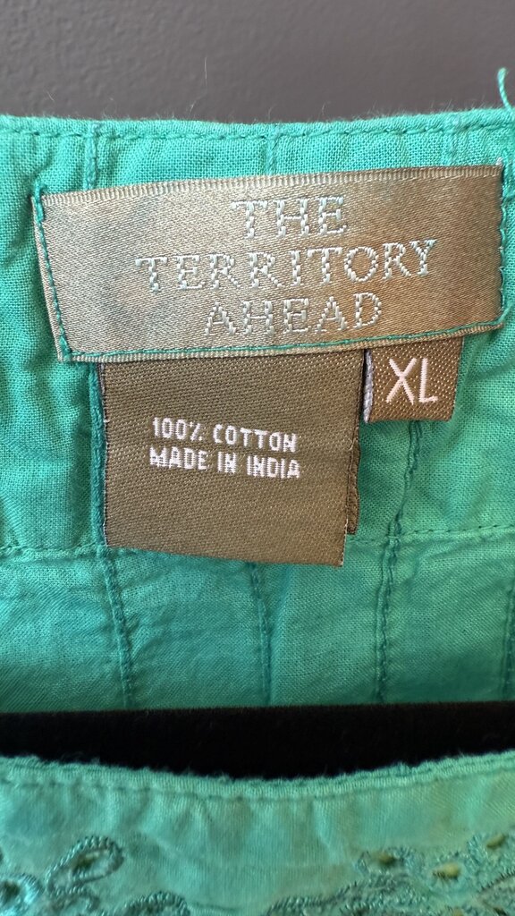 Eyelet Trim Sleeveless Top