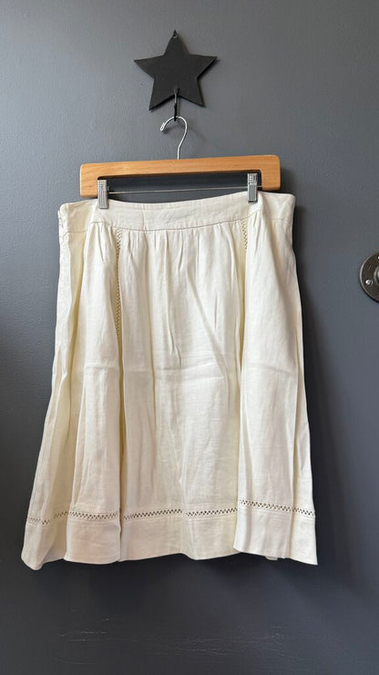 Linen Blend Full Skirt