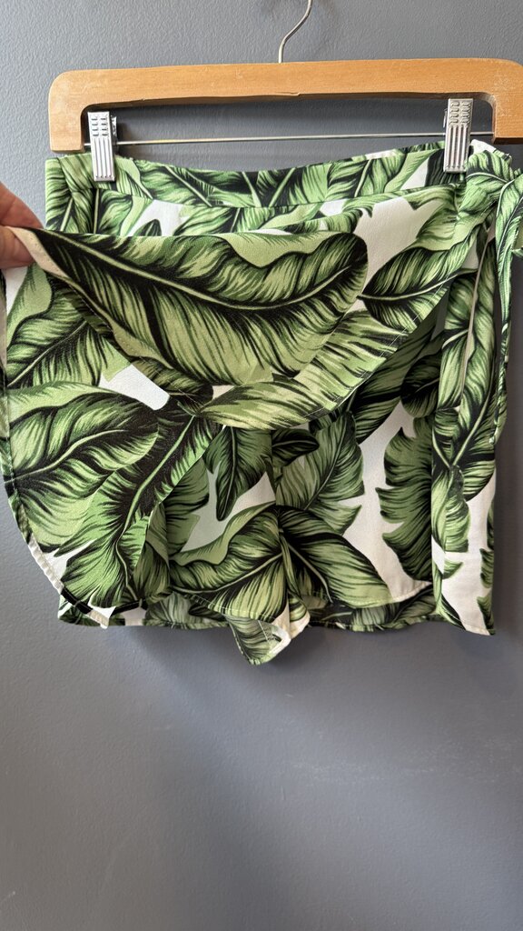 Palm Print Wrap Skort